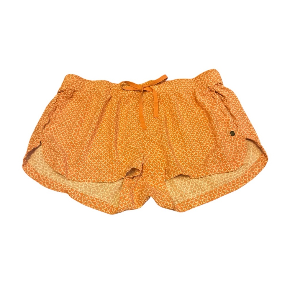 Roxy Orange Patterned Athletic Shorts - image 1